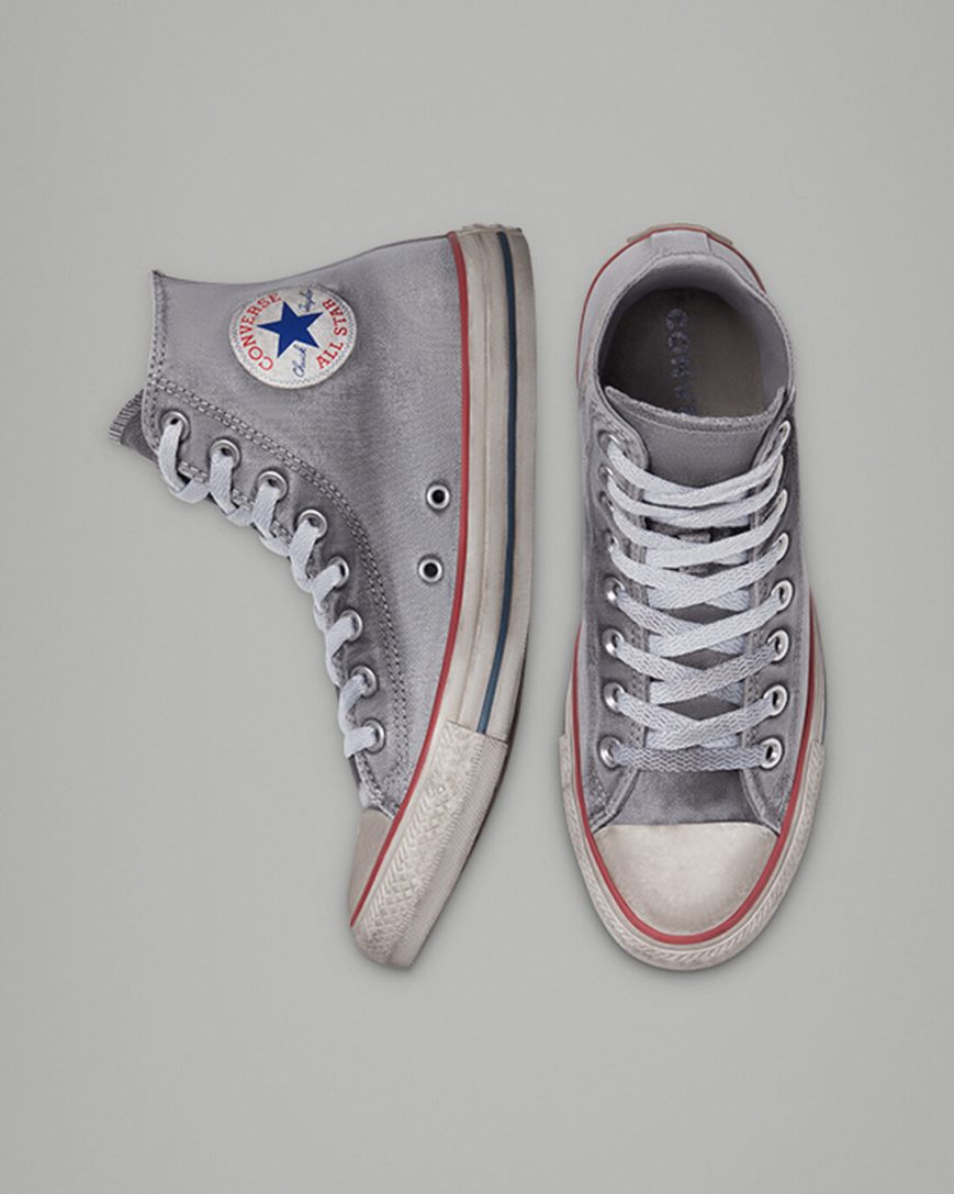 Zapatillas Altas Converse Chuck Taylor All Star Canvas Smoke Mujer Gris Blancas | PE 0248WL